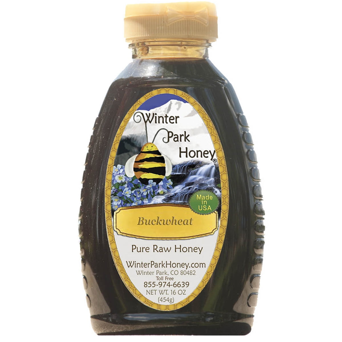 Buckwheat Honey Kosher Local Bee Honey (16oz)