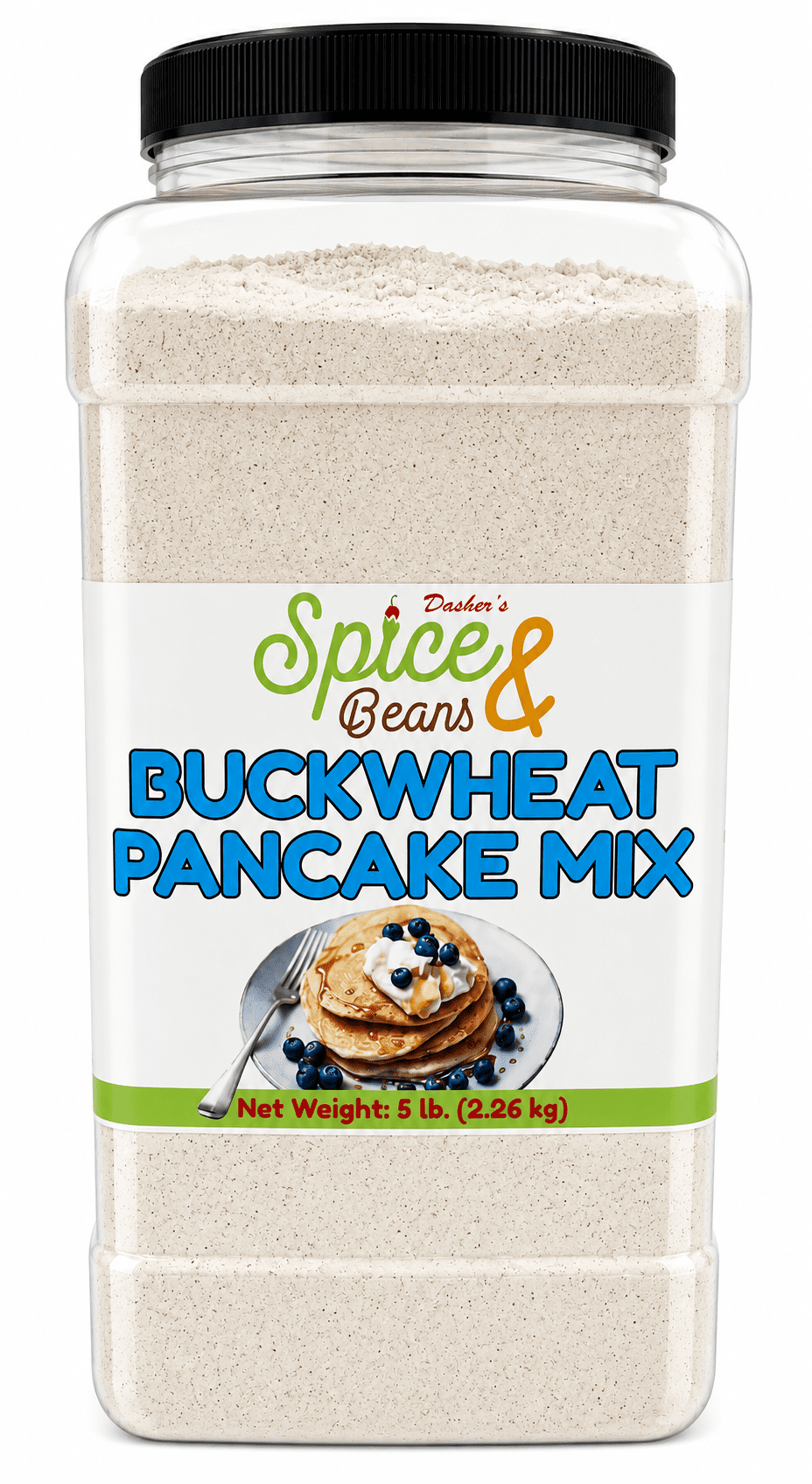Buckwheat Pancake Mix | Earthy and Nutty Flavor | By Dasher's Spice & Beans | 5 lb.