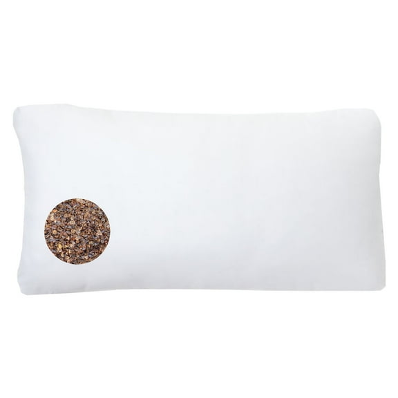 Buckwheat - Pillow Cool Natural Airflow Around Head Neck Support Washable Cover - White Regular