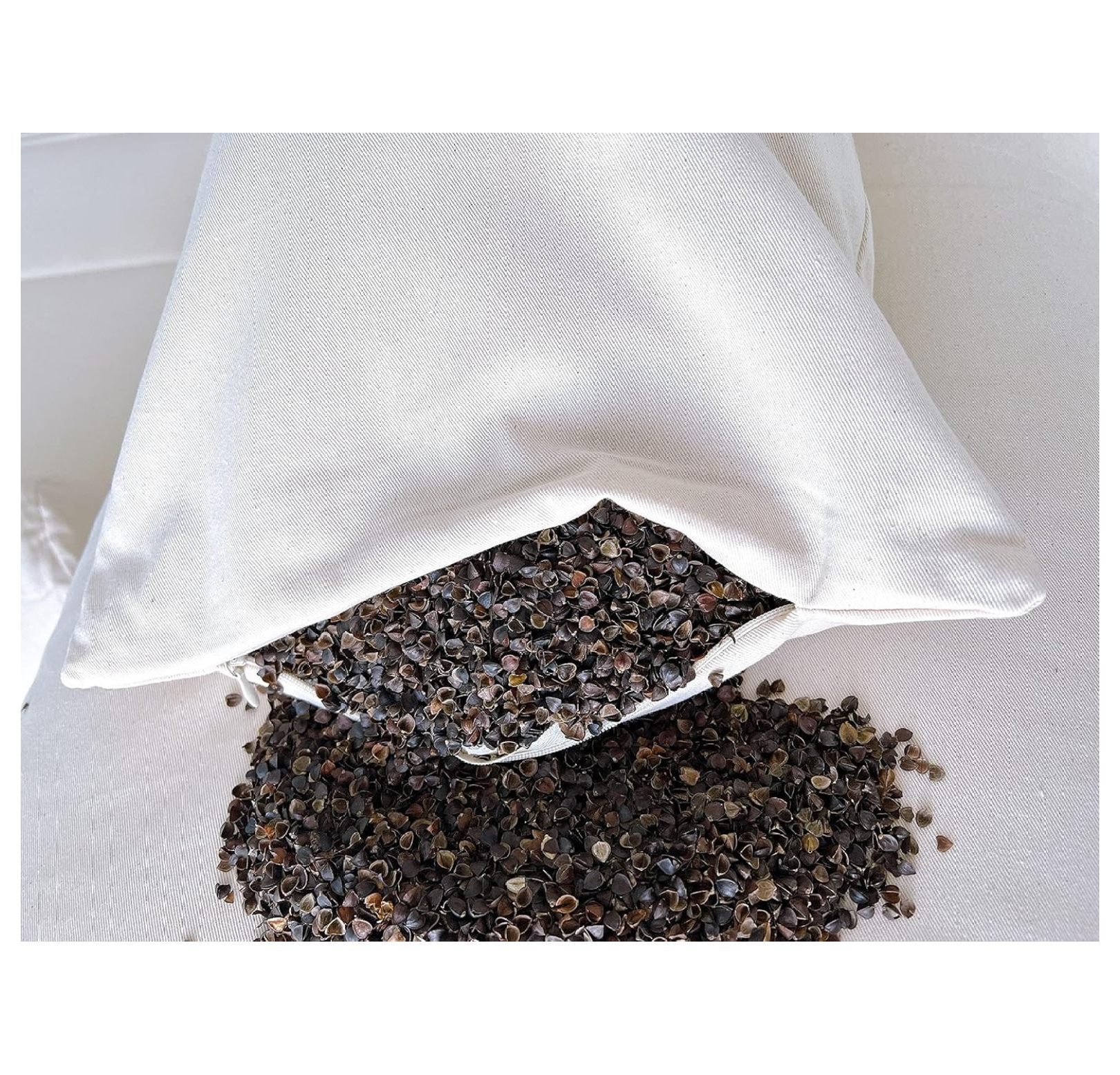 Buckwheat Pillow Travel Size 12"X16" for Sleeping Cool Adjustable Loft, Cervical Support for