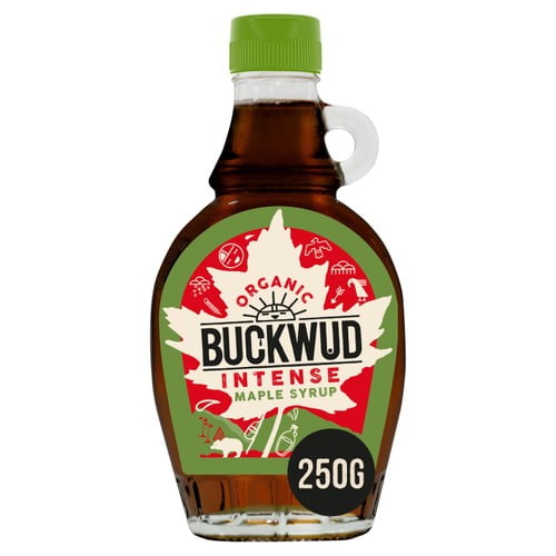 Buckwud Intense Dark Maple Syrup 250g, British Import (Pack of 2)