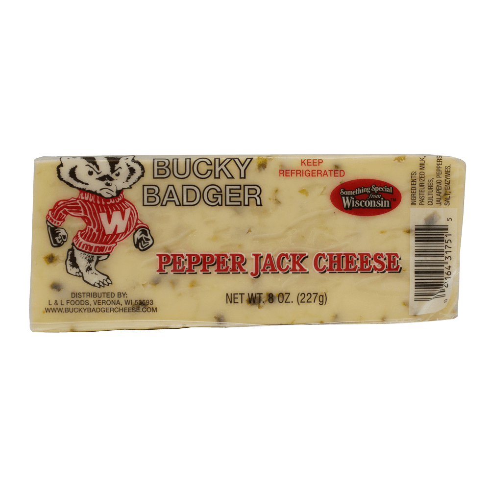 Bucky Badger Pepper Jack Cheese, 8 Oz.
