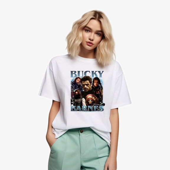 Bucky Barnes Winter Soldier Sebastian Stan T-Shirt, for men & women, up to size 5XL