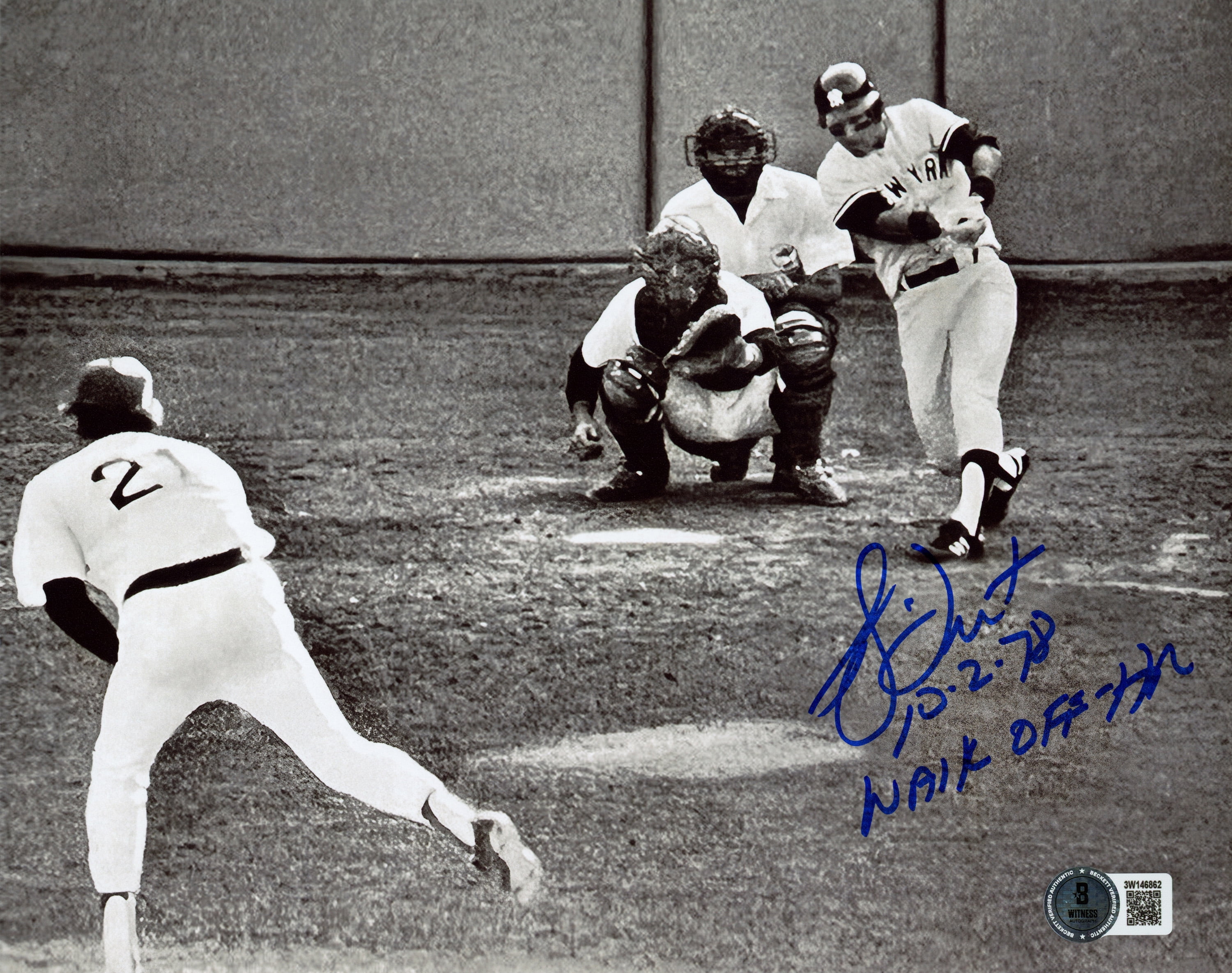 Bucky Dent Autographed 8x10 Photo New York Yankees "10-2-78 Walk Off HR" Beckett BAS Witness 252790