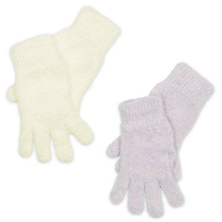 Spa Gloves (Set of 2) - Aloe Infused - Cream-Purple