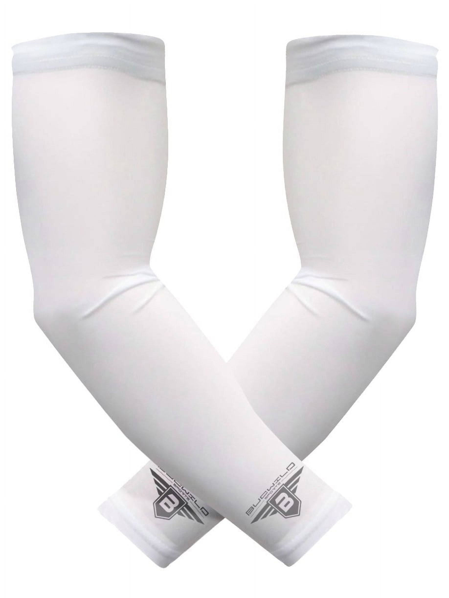 Bucwild Sports Compression Arm Sleeves 1 Pair 2 Sleeves Youth & Adult