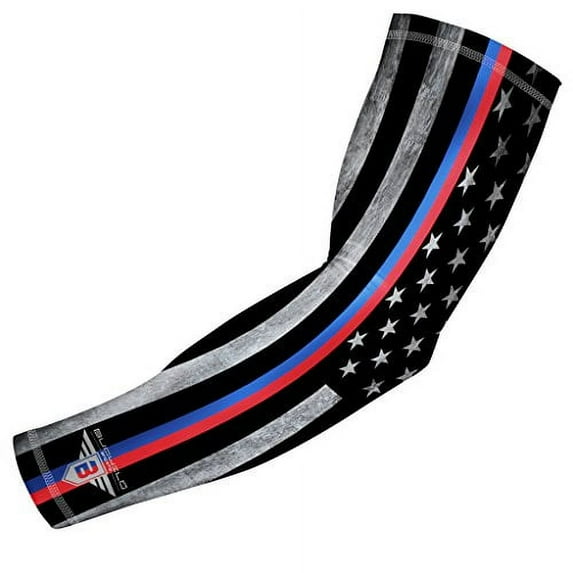 Bucwild Sports USA Mexico Puerto Rico Flag Compression Arm Sleeve - Youth & Adult Sizes - Baseball Basketball Football Boys Girls Kids Men & Women (Youth Small-Large)