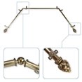 Bud 13/16 in. Bay Window Single Curtain Rod in Antique Brass