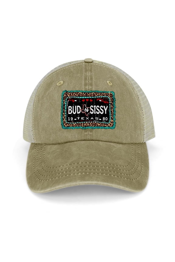 Bud And Sissy Khaki Hat Adjustable Funny Fashion Unisex Baseball Cap for Men Women