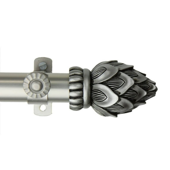 Bud Curtain Rod 48-84 inch - Satin Nickel