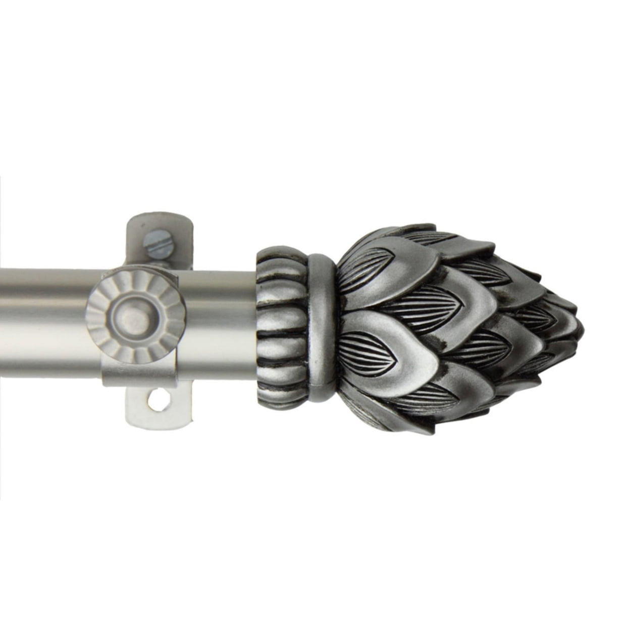 Bud Rod Bud Curtain Rod 66-120 inch - Satin Nickel - Walmart.com