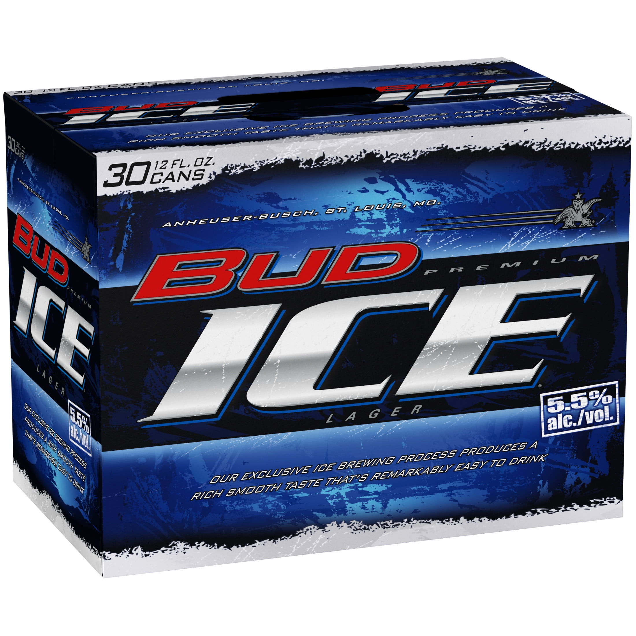 Bud Ice American Lager Beer 30 pack 12 fl oz Aluminum Cans 5.5% ABV