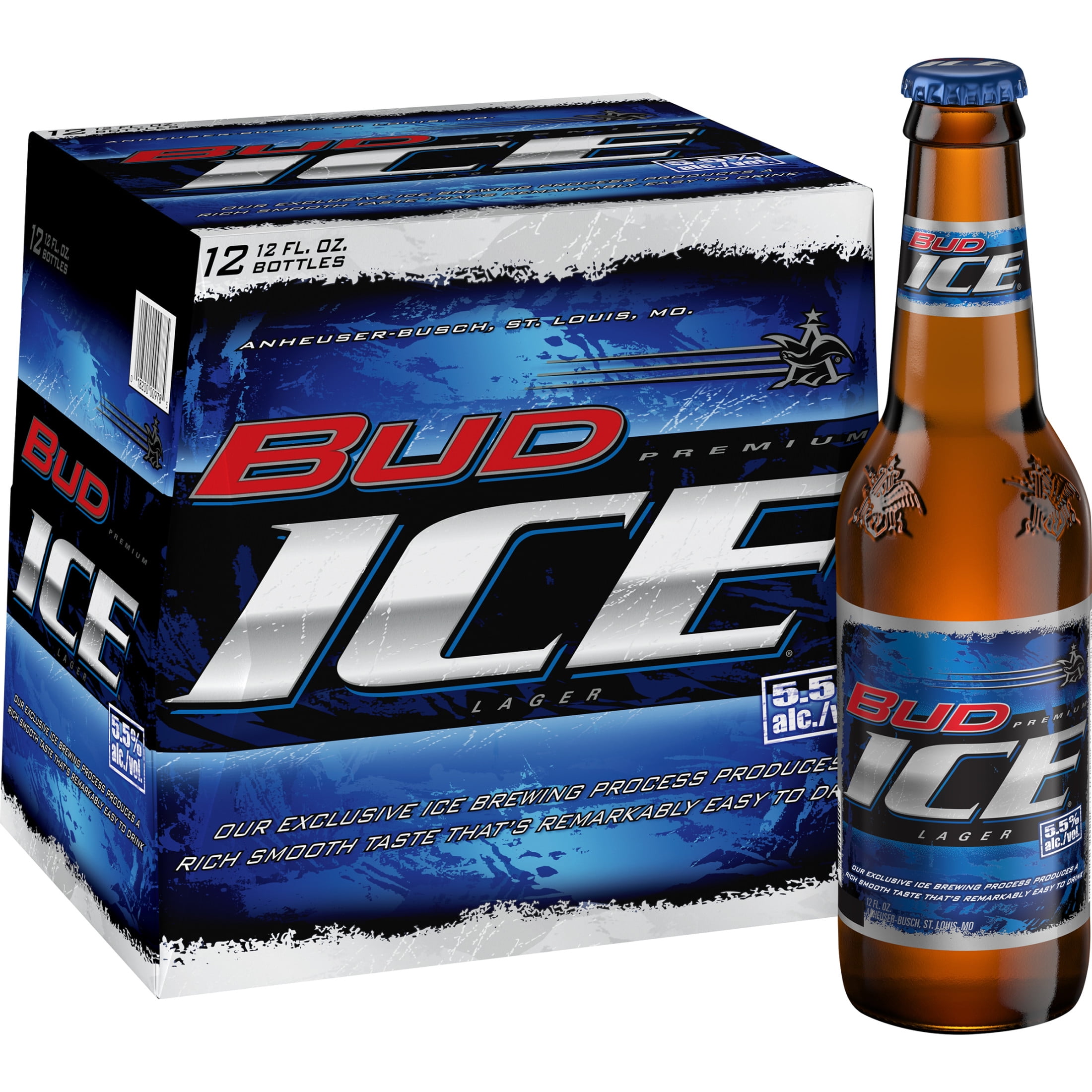 Bud Ice Beer, 12 Pack 12 fl. oz. Bottles, 5.5% ABV