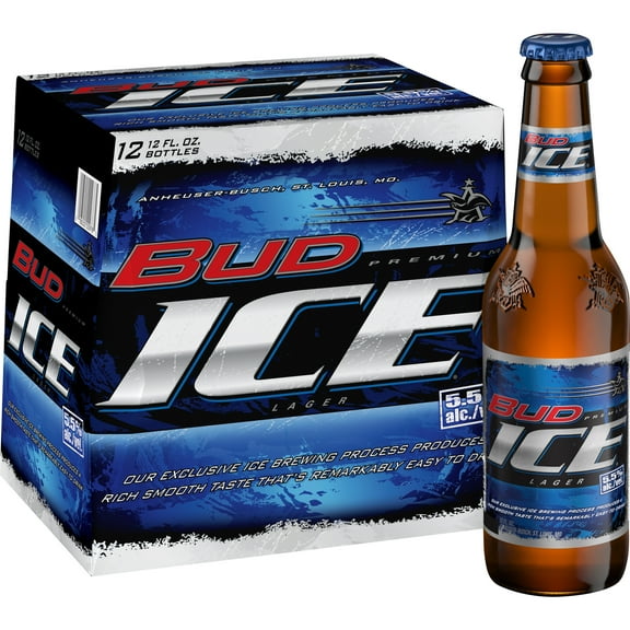 Bud Ice Beer, 12 Pack 12 fl. oz. Bottles, 5.5% ABV