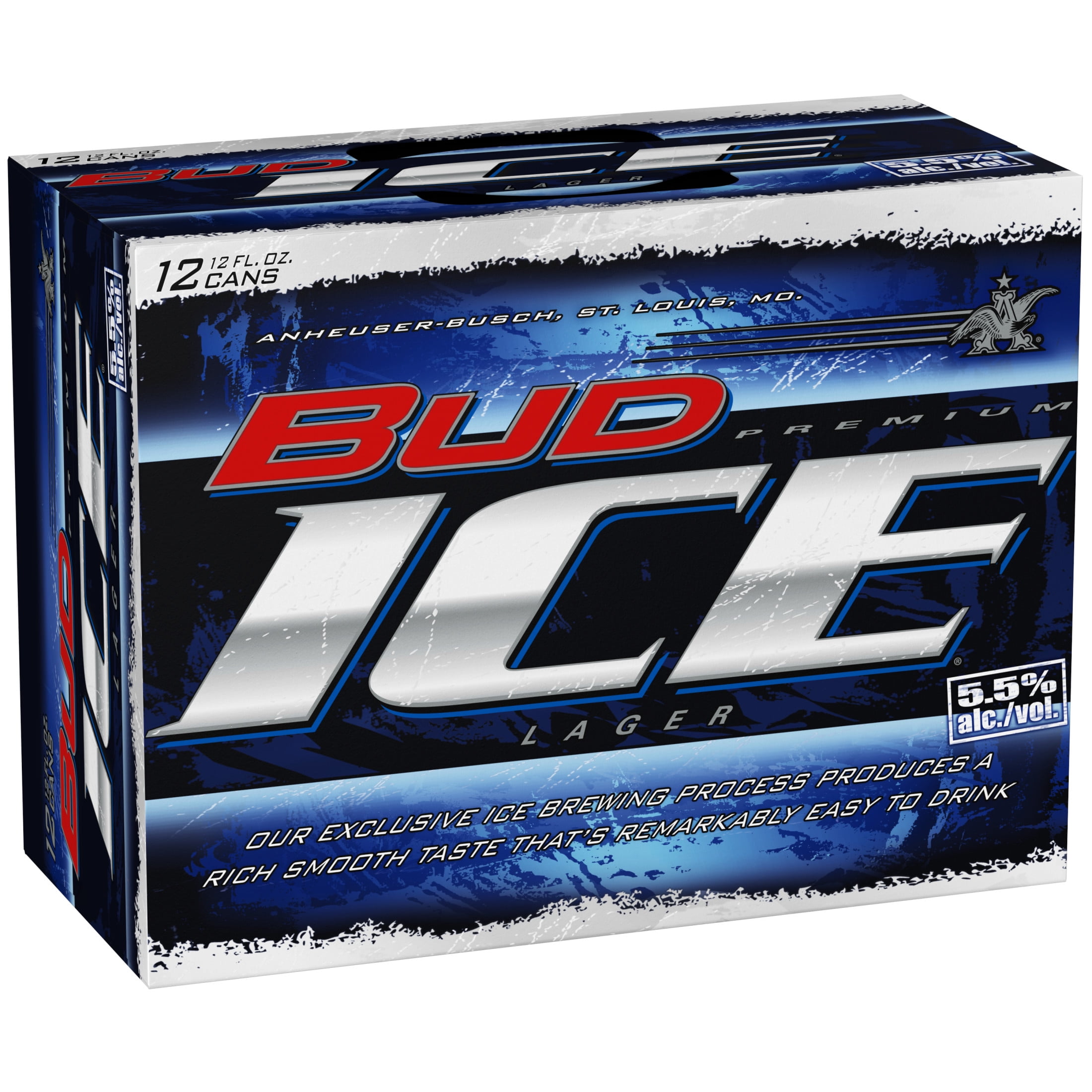Bud Ice Beer, 12 Pack 12 fl. oz. Cans, 5.5% ABV