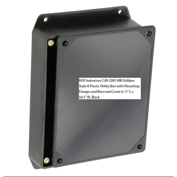 Bud Industries Cur-3287-Mb Utilibox Style A Plastic Utility Box With Mounting Fl