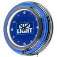 thumbnail image 1 of Bud Light 14 Inch Neon Wall Clock - Block Text, 1 of 2