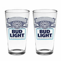 Bud Light 16 ounces Capacity Glassware Pint Glass 2 Packs - Clear