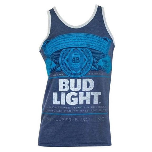 Bud Light 39765-Medium Bud Light Mens Blue Label Tank Top - Medium