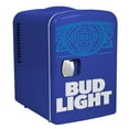 thumbnail interactive-video image 1 of Bud Light 6 Can/4 Liter Capacity Mini Beverage Refrigerator, MIS137BULT, Blue, 1 of 7