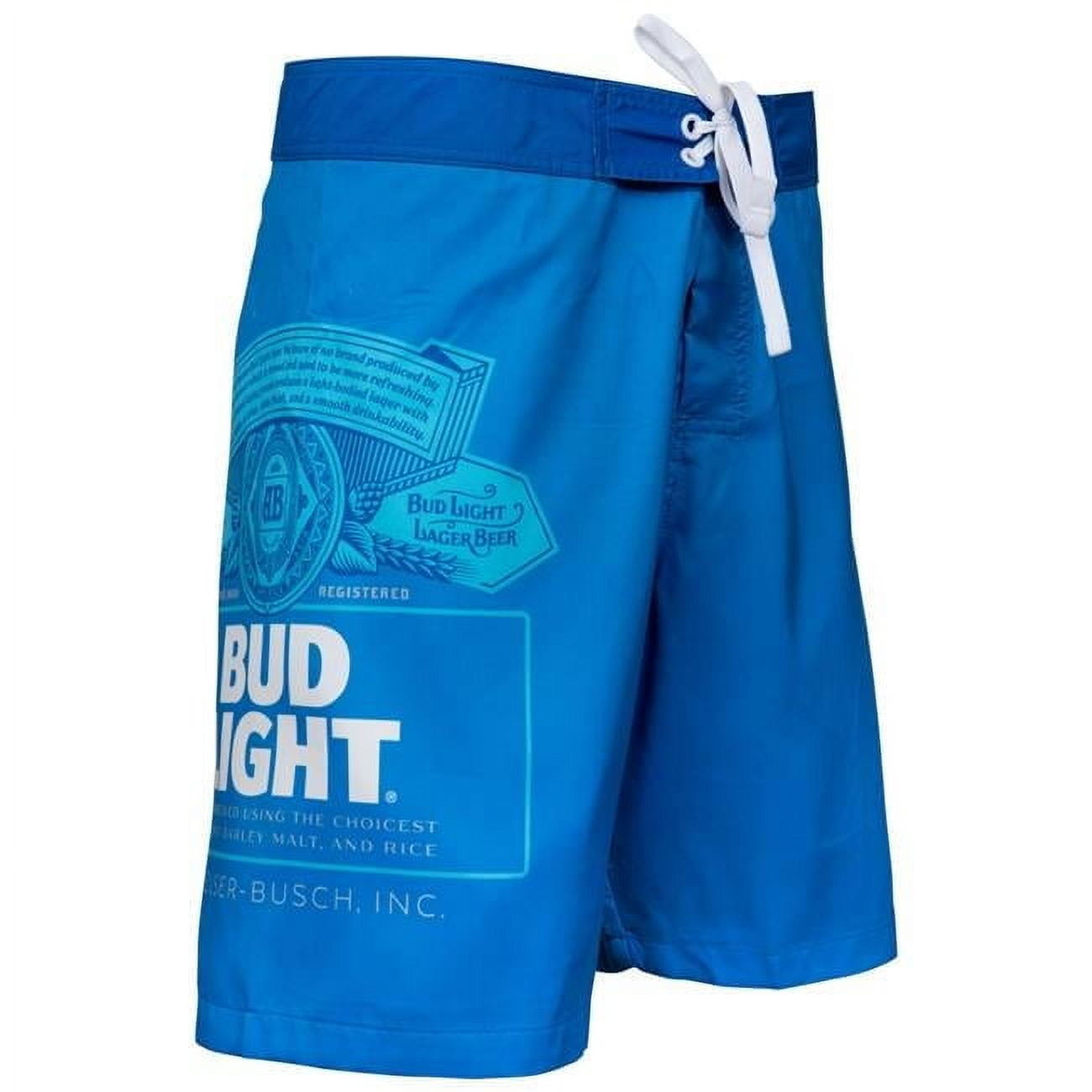 Bud Light 825340-large 36-38 Label Board Shorts, Large Size 34