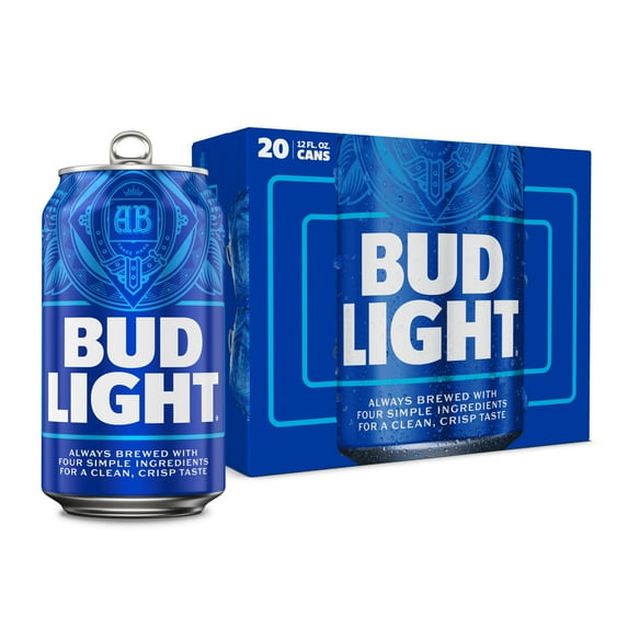 Bud Light American Light Lager Beer 20 pack 12 fl oz Aluminum Cans 4.2% ABV