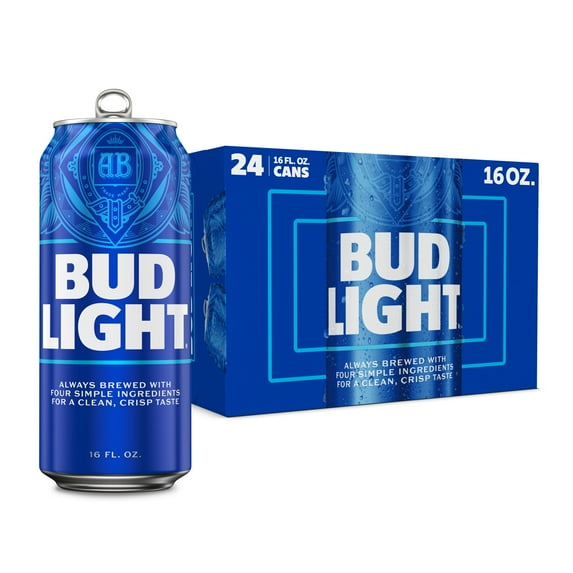 Bud Light American Light Lager Beer 24 pack 16 fl oz Aluminum Cans 4.2% ABV
