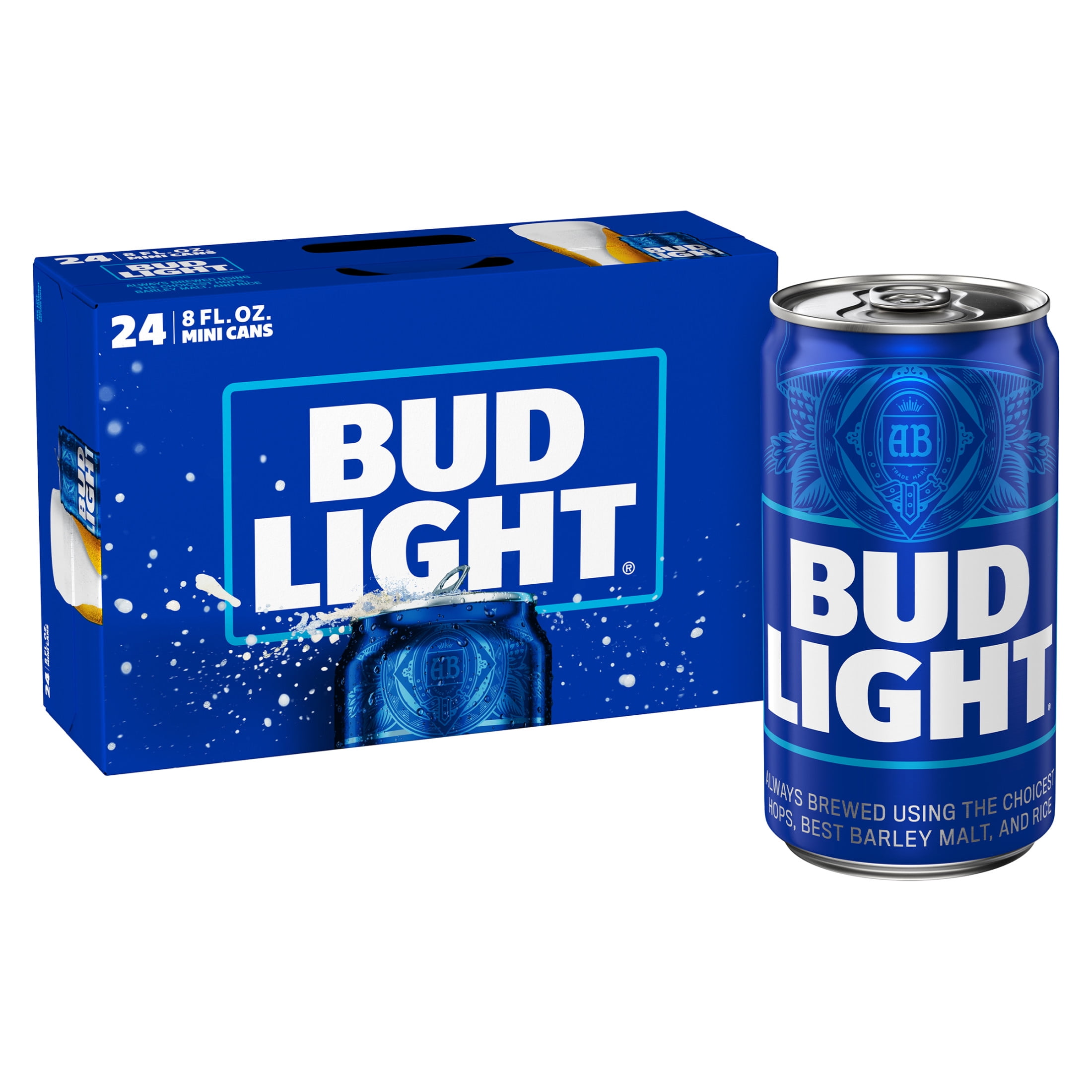 Bud Light American Lager Beer, 24 Pack 8 fl. oz. Mini Aluminum Cans, 4.2% ABV
