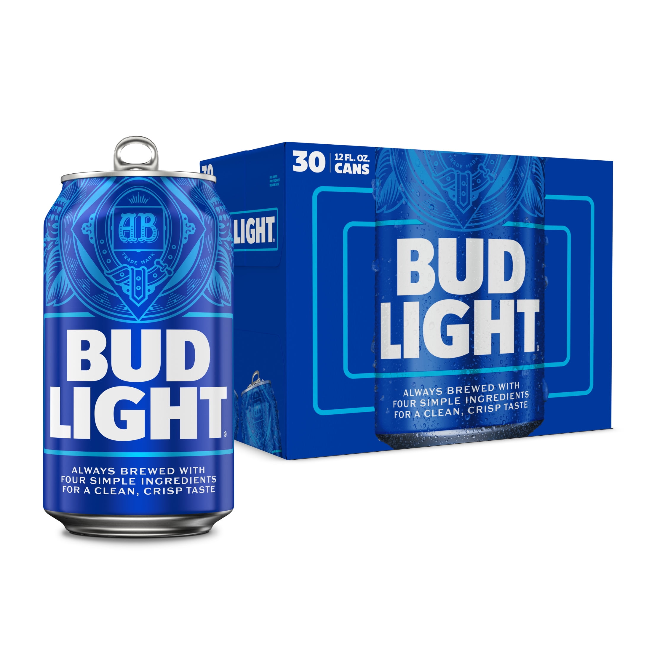 Bud Light American Light Lager Beer 30 Pack 12 fl oz Aluminum Cans 4.2% ABV