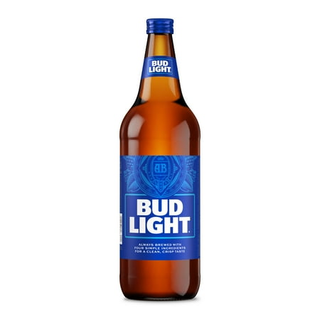 Bud Light American Light Lager Beer 32 fl oz 1 Glass Bottle 4.2% ABV