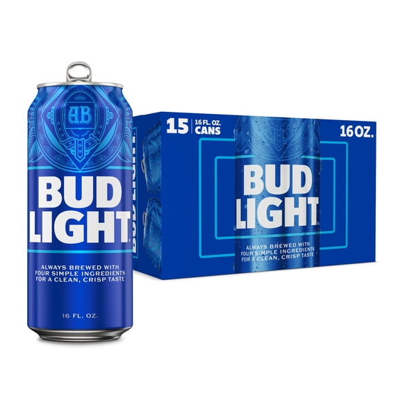 Bud Light American Light Lager Beer 15 pack 16 fl oz Aluminum Cans 4.2% ABV