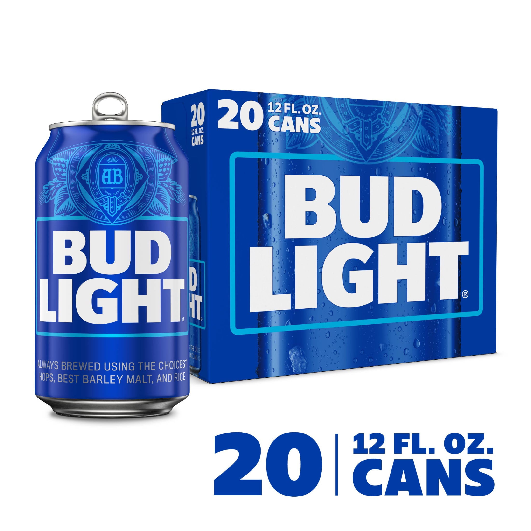 Bud Light Beer, 20 Pack Beer, 12 fl oz Aluminum Cans, 4.2 ABV