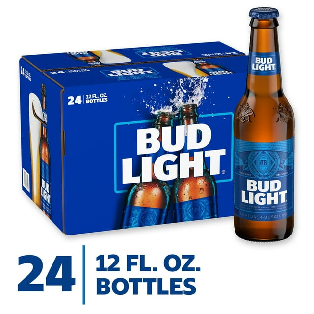 Bud Light Beer, 24 Pack Beer, 12 fl oz Bottles, 4.2% ABV, Domestic ...