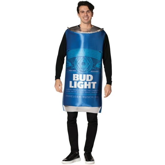 Bud Light Beer Can Blue Party Halloween Costume, Adult One Size