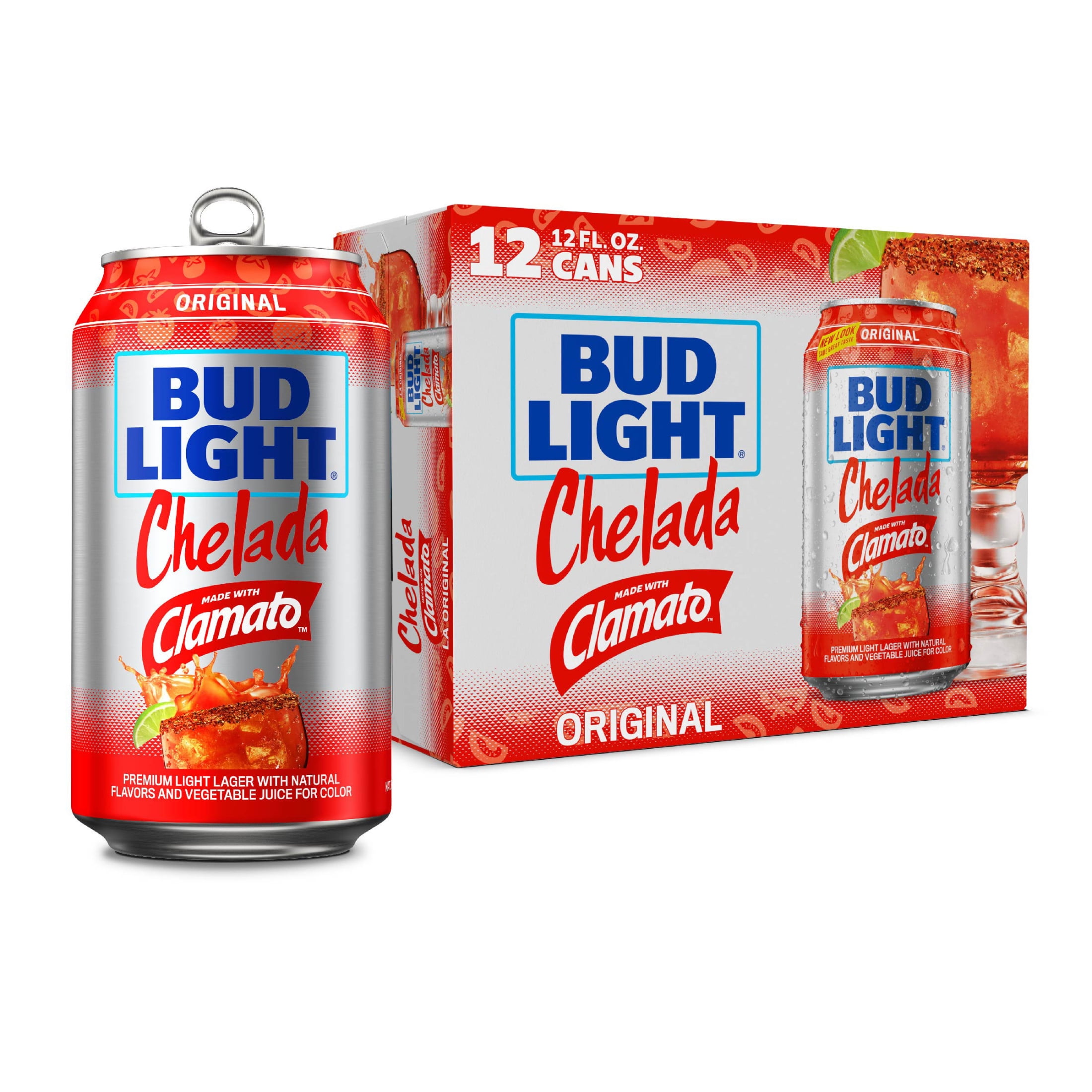 Bud Light Original American Chelada Beer 12 Pack 12 fl oz Aluminum Cans 4.2% ABV