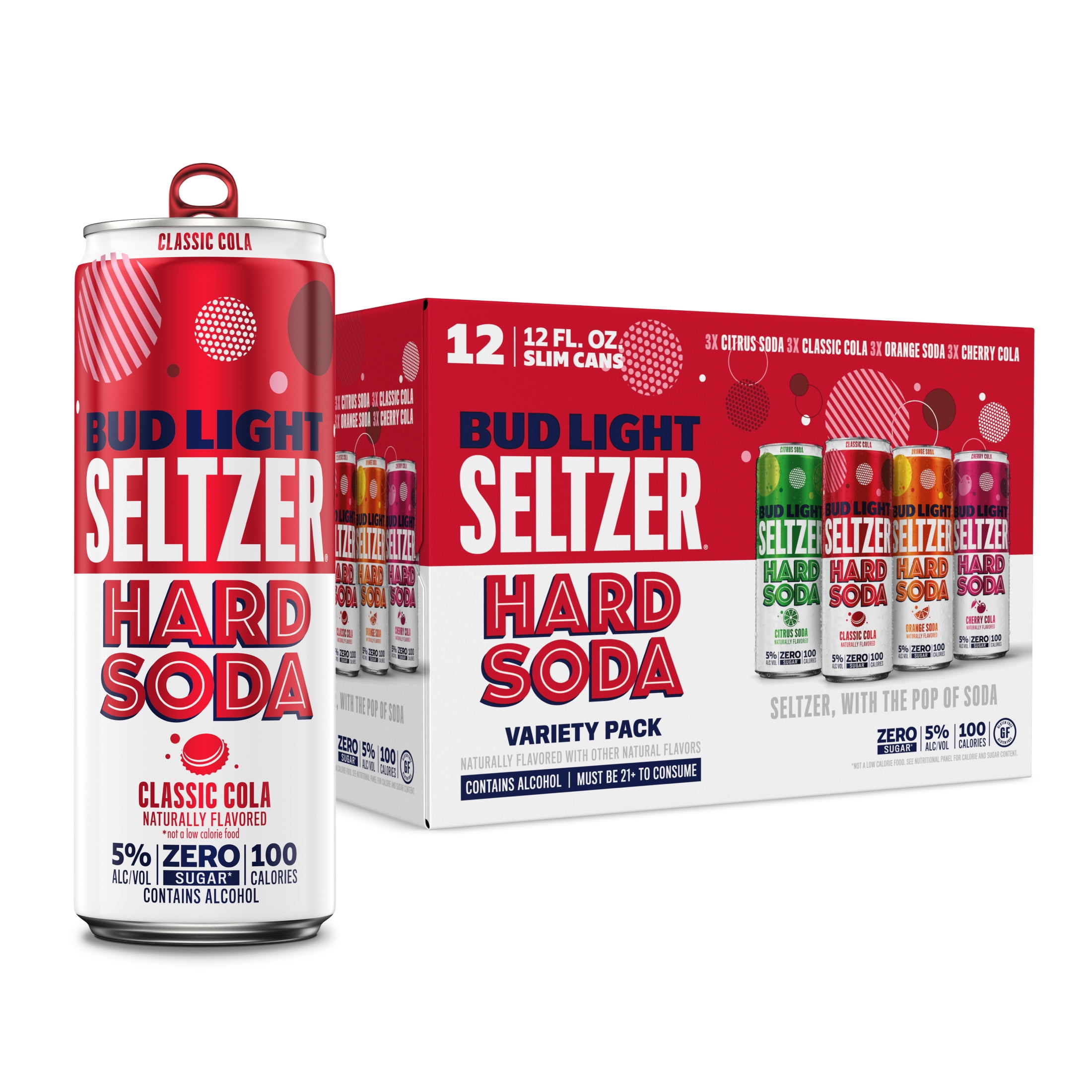 Bud Light Hard Seltzer Hard Soda Variety Pack, 12 Pack, 12 fl oz Aluminum Cans, 5 % ABV