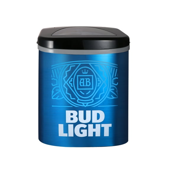 Bud Light ICE121-BULT Stainless Steel Ice Maker, Blue, 26Lbs, Countertop Ice Maker, LED Display