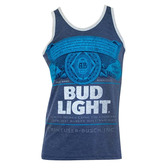 Bud Light Men's Blue Label Tank Top-Small
