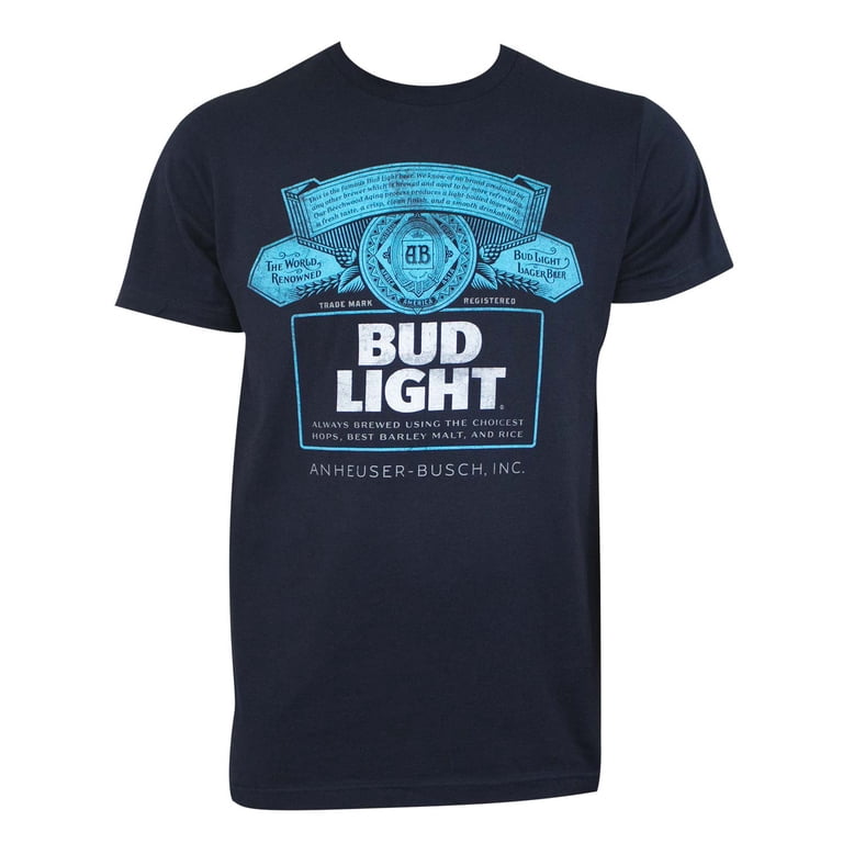 T-shirt Bud Light Marque Hanes - Taille XL, Couleur Blanc - Manches Courtes - Neuf Sans étiquette