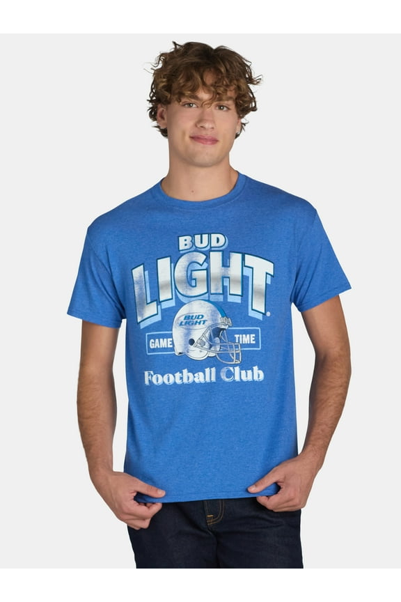 Men's and Big Men’s Football Club Vintage Style Graphic Tee Shirt, Sizes S-3XL