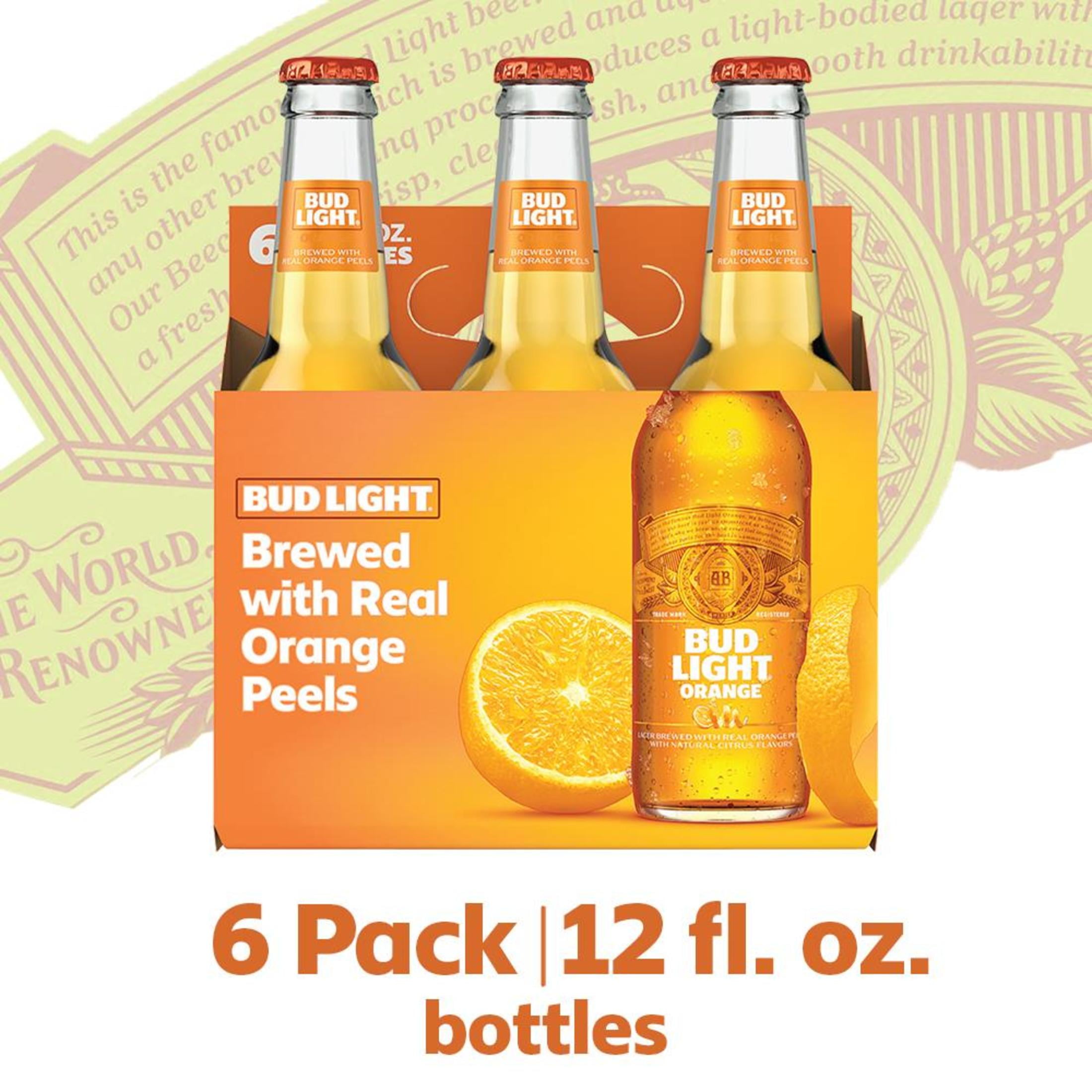 Bud Light Orange Beer 6 Pack 12