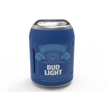 Bud Light Portable 6-Can Mini Personal Fridge Cooler, Beverage Shaped, Blue