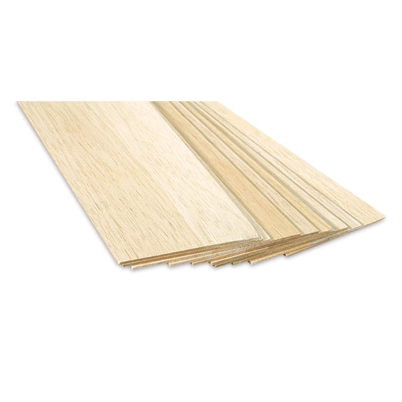 Bud Nosen Balsa Wood Sheets - 1/8" x 6" x 36", Pkg of 10