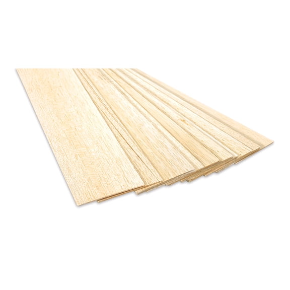 Bud Nosen Balsa Wood Sheets - 3/32" x 4" x 36", Pkg of 15