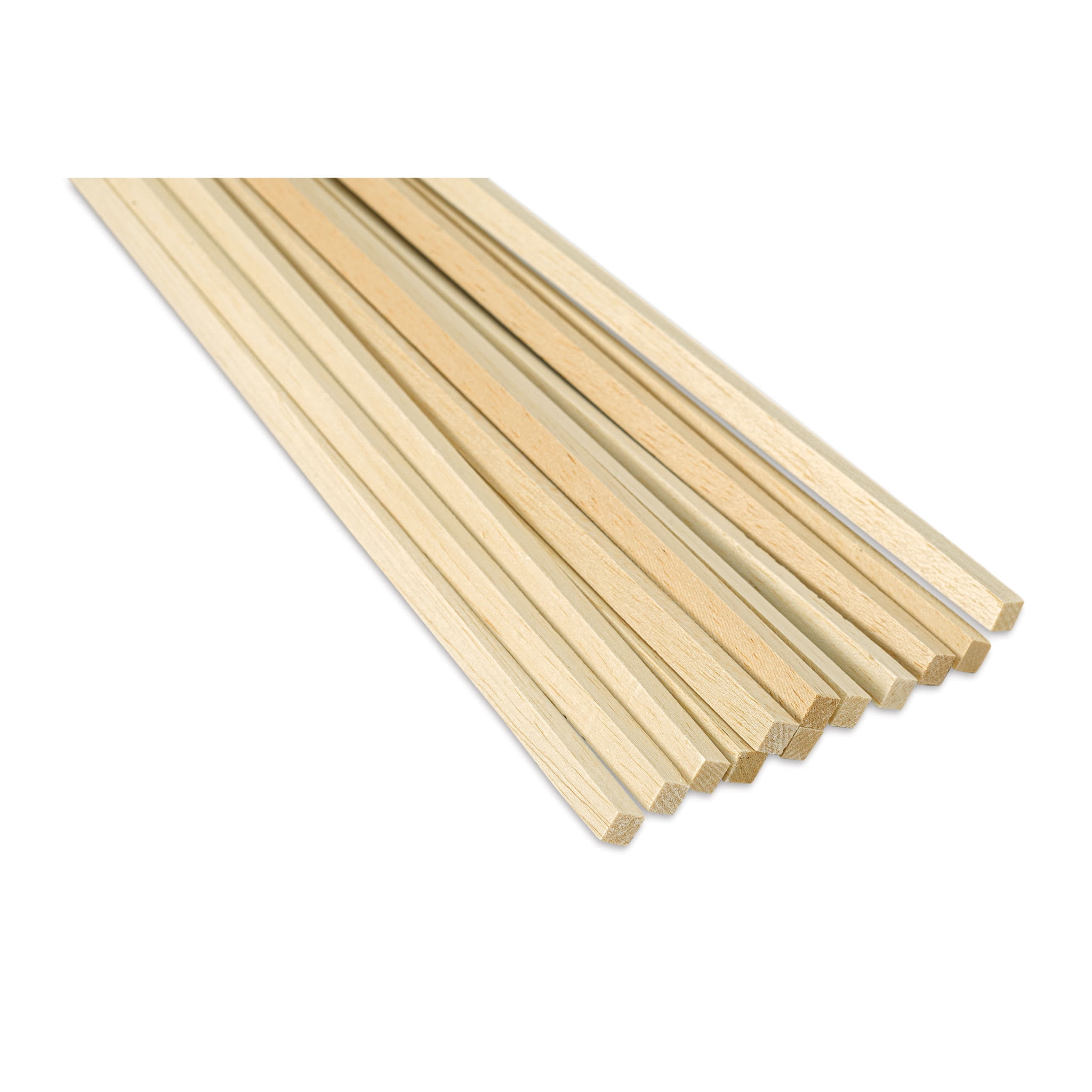 Bud Nosen Balsa Wood Sticks - 3/8" x 3/8" x 36", Pkg of 12