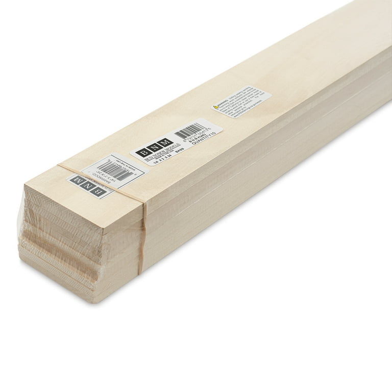 Bud Nosen Basswood Sheets - 1/4 inch x 3 inch x 24 inch, 10 Sheets