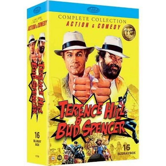 Bud Spencer & Terence Hill Complete Collection - 16-Disc Box Set ( I due superpiedi quasi piatti / Chi trova un amico trova un tesoro / Pari e dispari / Nati co [ Blu-Ray, Reg.A/B/C Import - Denma