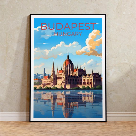 Budapest Danube River Hungary City Wall Art Decor Unframed Paper Print