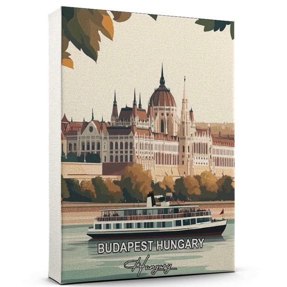 Budapest Hungary Travel Canvas Wall Art  Hungary Canvas  A Scenic Artwork That Evokes Calmness, Wanderlust, and Connection with the World