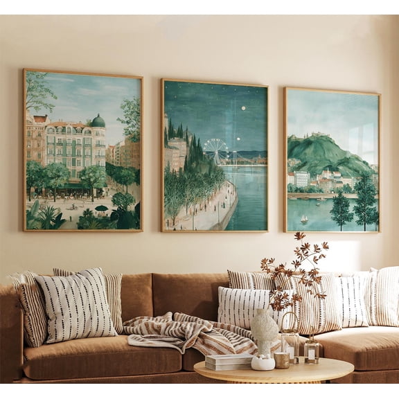 Budapest Posters Vintage Hungary Travel Wall Art Home Decor Office Wall Art Set 3